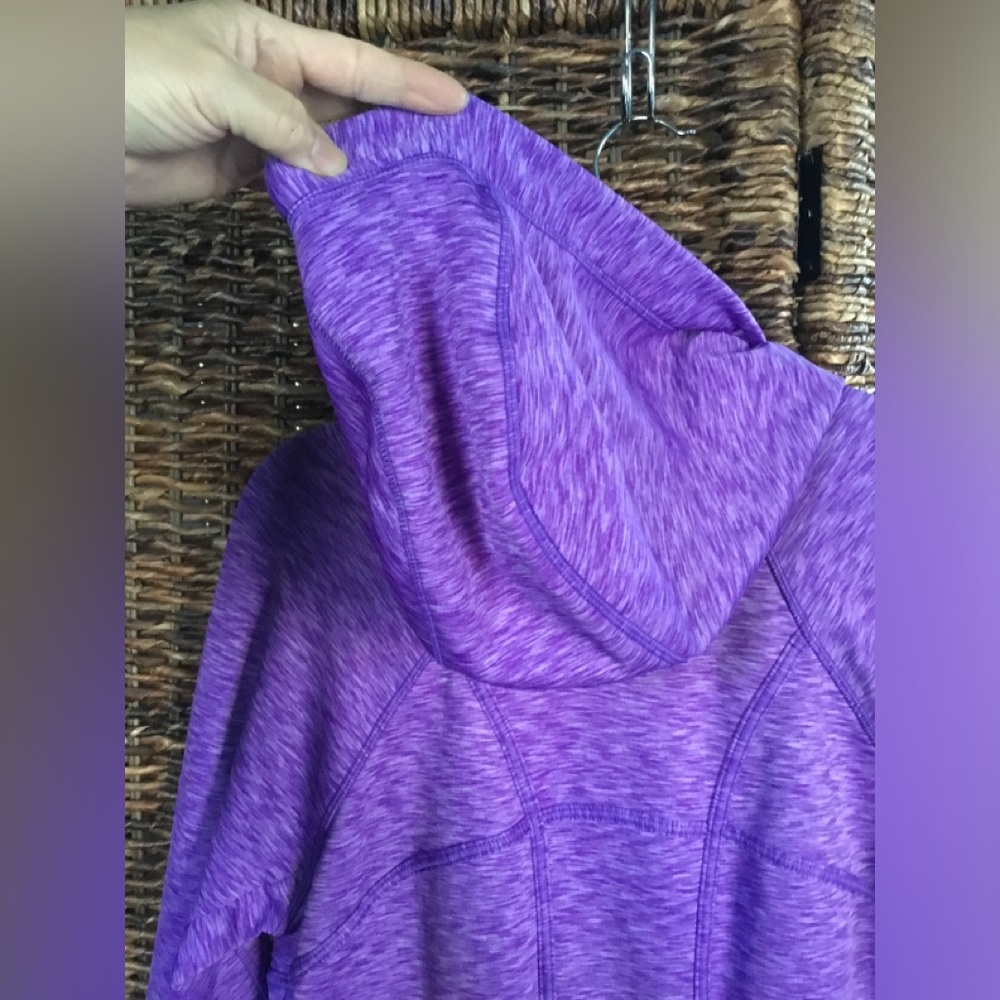 ATHLETA WOMEN’S STRENGTH HOODIE 2 FULL ZIP PURPLE AMETHYST SPACE DYE SIZE XL - Picture 7 of 15